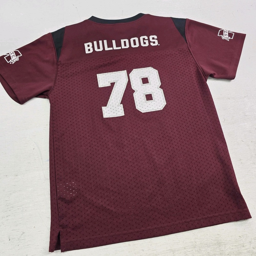Mississippi State Bulldogs #78 Jersey Youth Boys M 8/10 Maroon Rivalry Threads - Picture 7 of 9